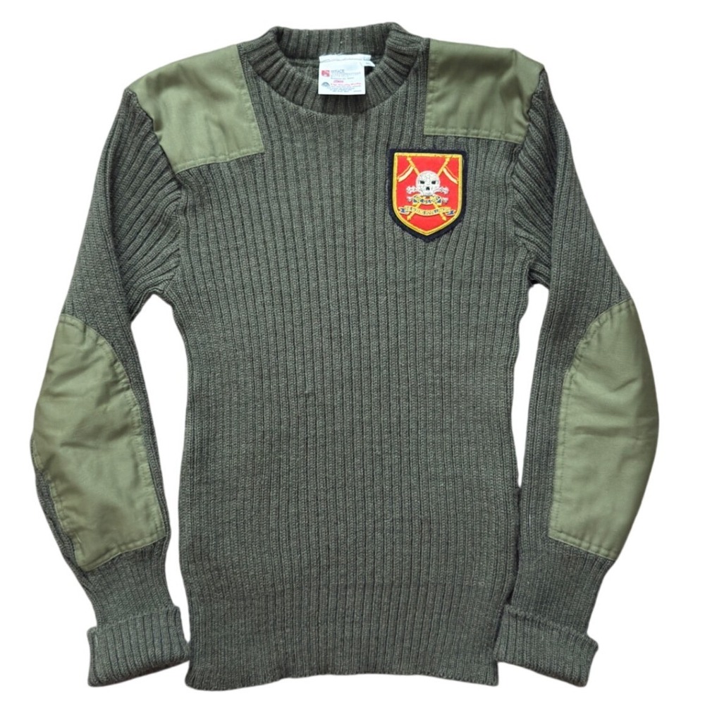 Brigade Quartermasters Woolly Pully Sweater Queens Royal Lancers Olive Green 40